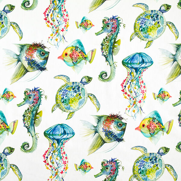 Dekorationstyg Halvpanama  Havsdjur – grön,  image number 1