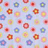 Behandlad bomull Glada blommor | Poppy Fabrics – babyblått/rosa,  thumbnail number 1