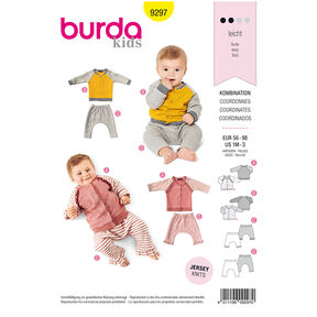 Sweatjacka/Mjukisbyxa, Burda 9297 | 56 - 98, 