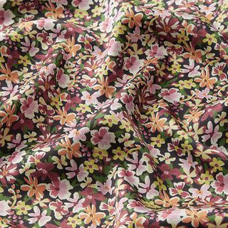 Fodertyg Blomsterhav – svart, 