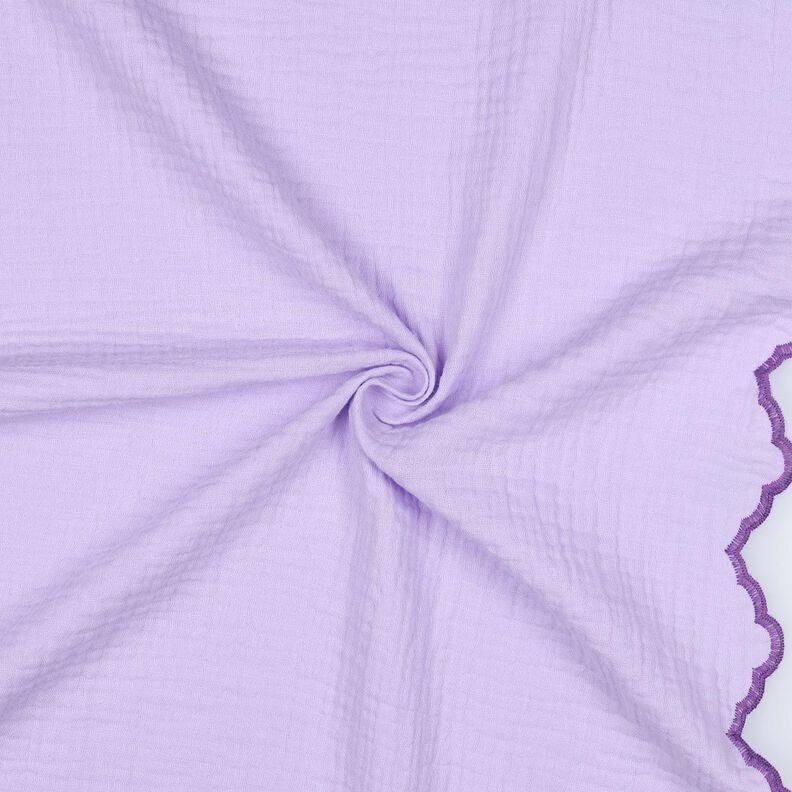 Muslin/Dubbel-krinkelväv Dubbelsidig vågad kant  | Poppy Fabrics – fläder/rödlila,  image number 3