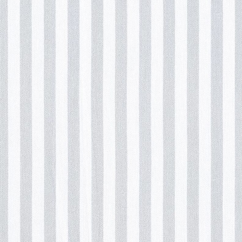 Dekorationstyg Halvpanama Vertikala ränder – ljusgrått/vit,  image number 1