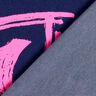 French Terry Sommarsweat jeans med neonhjärtan – nattblå/neonpink,  thumbnail number 4