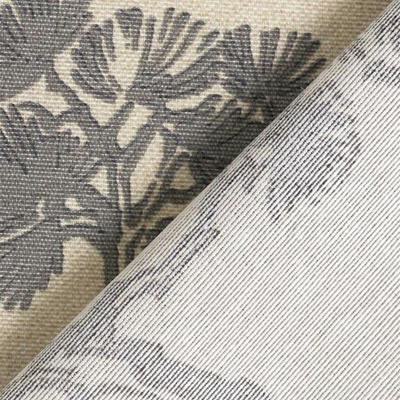 Dekorationstyg Canvas kinesisk trana – sand/grått,  image number 4