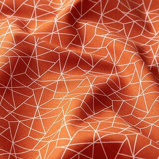 Bomullstyg Poplin Grafisk – terracotta, 