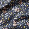 Bomullstyg Kretong blommor – nattblå,  thumbnail number 2