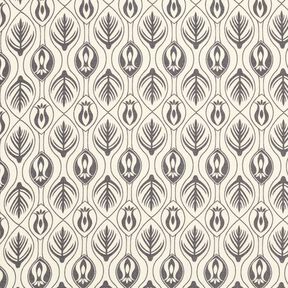 Chiffong art déco-mönster – svart/vit, 