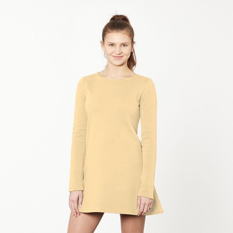 Lätt bomullssweat enfärgad – vaniljgul,  image number 10