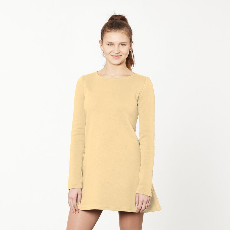 Lätt bomullssweat enfärgad – vaniljgul, image number 10