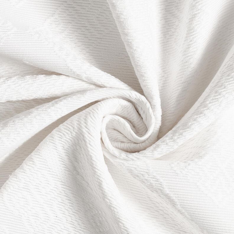 Dekorationstyg Jacquard dekorativa romber 275 cm – vit,  image number 3