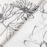 viskosmix metallisk glans blomteckning – vit/svart,  thumbnail number 5