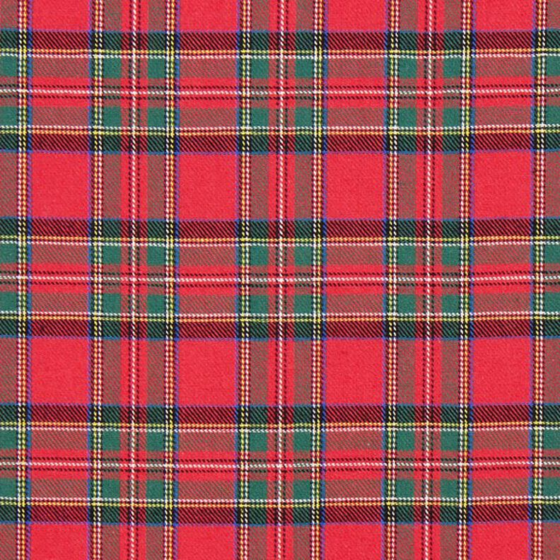 Bomullsflanell Skotskrutigt Glenside – rött,  image number 1