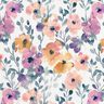 GOTS Bomullsjersey akvarell blomsteräng Digitaltryck – elfenbensvit,  thumbnail number 1