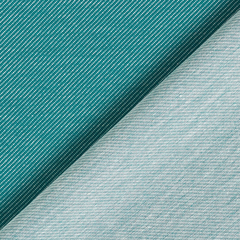 Bomullsjersey Jeans-optik – petrol, image number 3