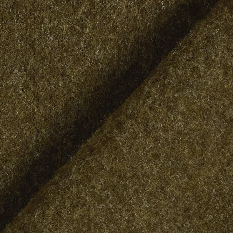 Ullfleece ren nyull Enfärgat – mörk-oliv, image number 3