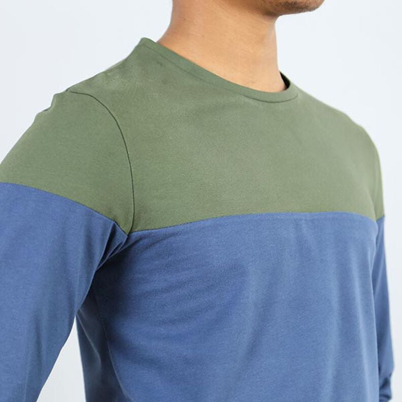 HERR LEVI Långärmad tröja med färgblock | Studio Schnittreif | S-XXL,  image number 5