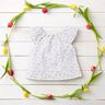 Muslin/Dubbel-krinkelväv romantiska blommor – vit,  thumbnail number 6