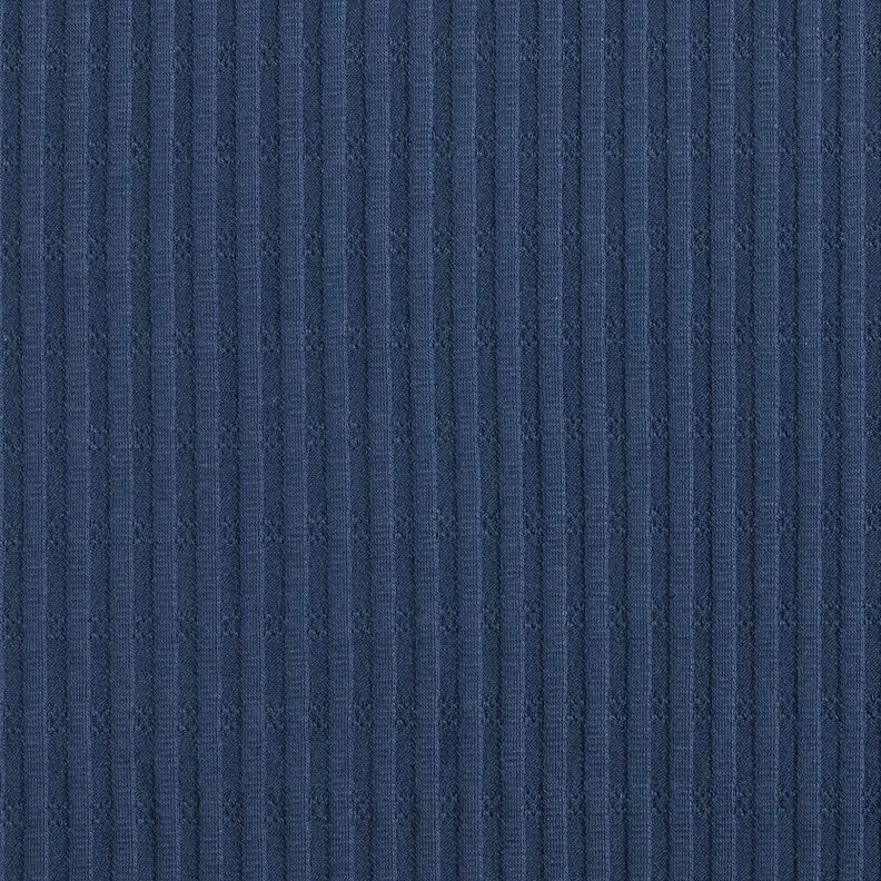 Ribbad jersey enkelt stickmönster – nattblå,  image number 1