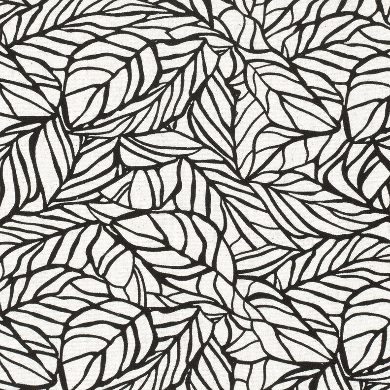 Viskos-linne-mix Lövverk – yllevit/svart,  image number 5