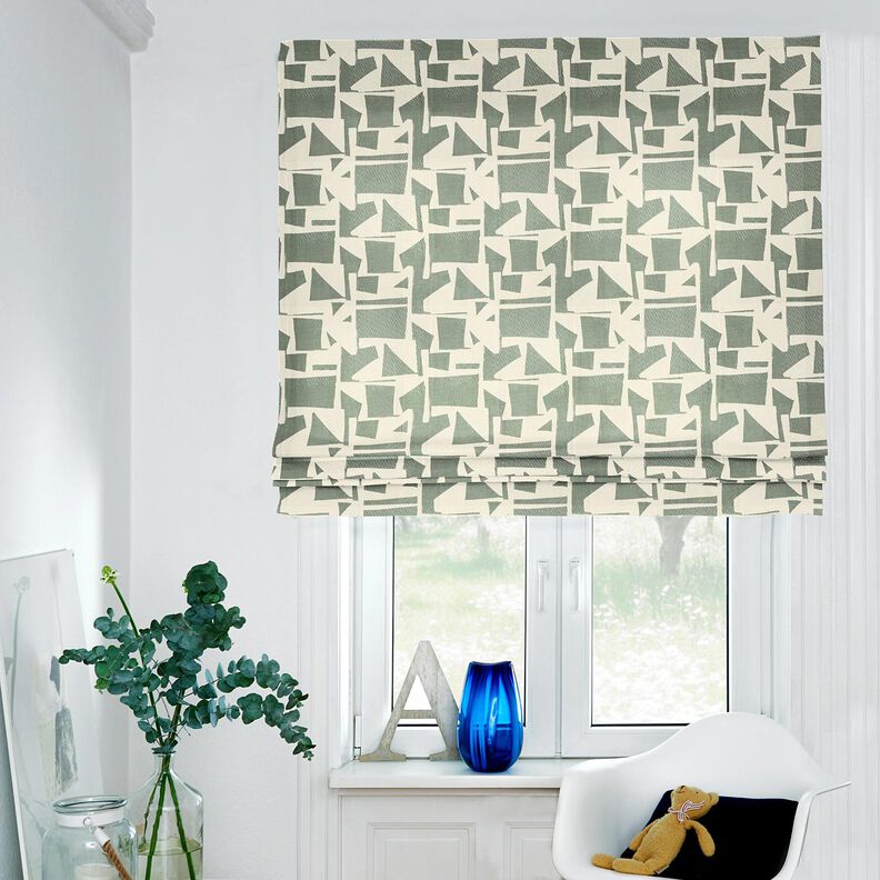 Dekorationstyg Jacquard Abstrakt struktur – vass/yllevit,  image number 6