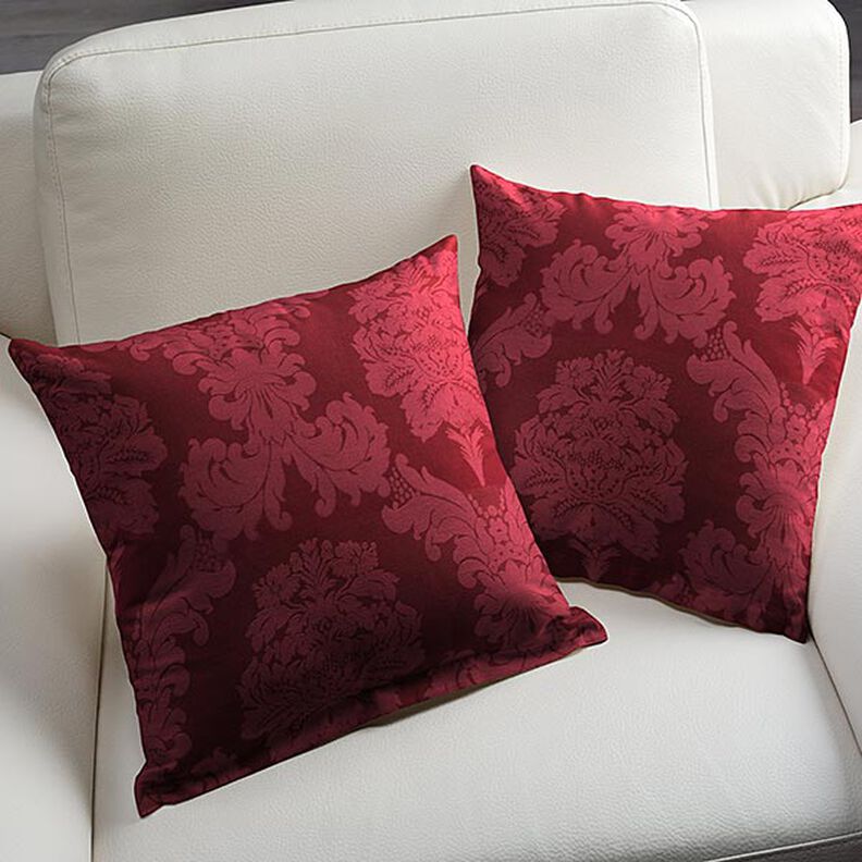 Dekorationstyg Jacquard Damasco 280 cm – kaminrött,  image number 5