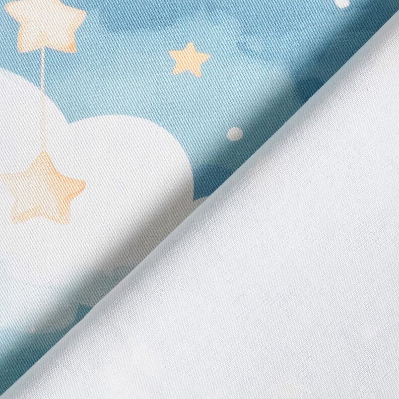 Dekorationstyg Bomullskypert Måne och stjärnor Digitaltryck – ljusblå,  image number 4