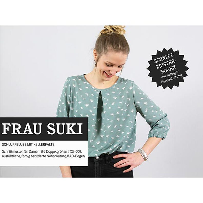 FRAU SUKI - blus med motveck, Studio Schnittreif  | XS -  XXL,  image number 1
