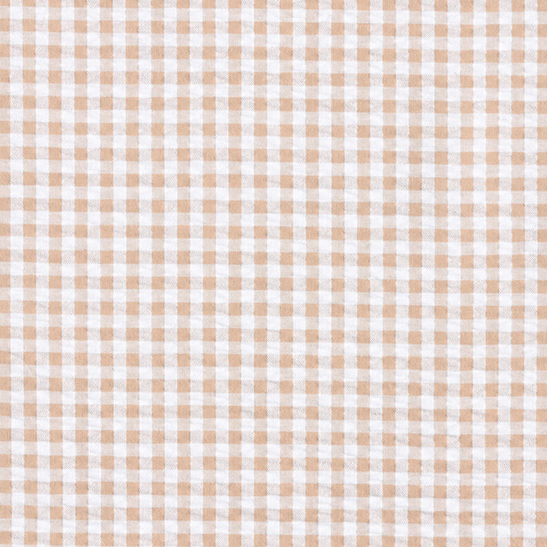 Bäckebölja Bomullsmix Vichy-rutor – beige,  image number 1