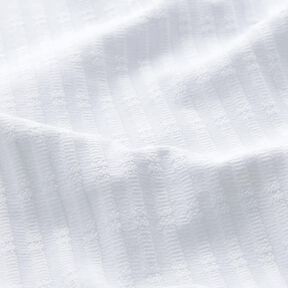 Ribbad jersey enkelt stickmönster – vit, 