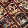 Dekorationstyg Halvpanama Hundporträtt – kaminrött/guld,  thumbnail number 2