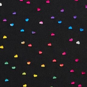 Foliejersey F&auml;rgglada skimrande hj&auml;rtan &ndash; svart, 