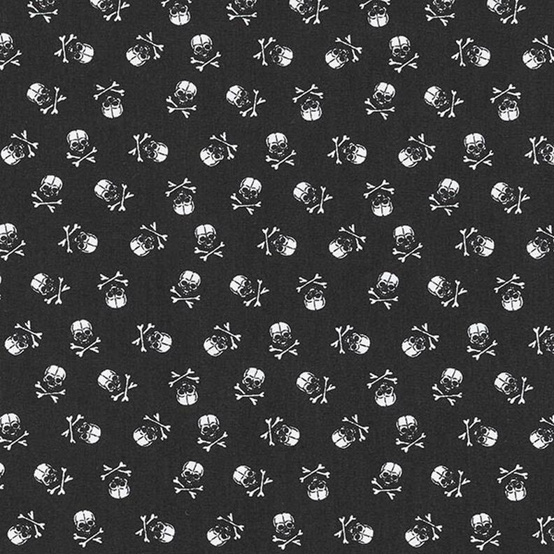 poplin dödskalle – svart/vit, image number 1