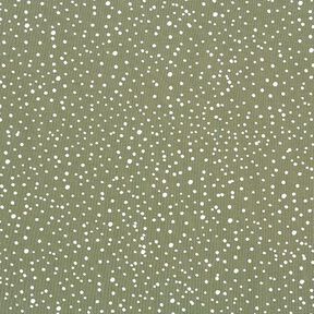 Bomullsjersey oregelbundna prickar – khaki, 