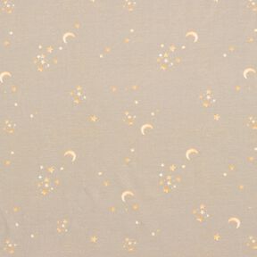 Bomullsjersey stjärnhimmel Digitaltryck – ljus gråbrun, 