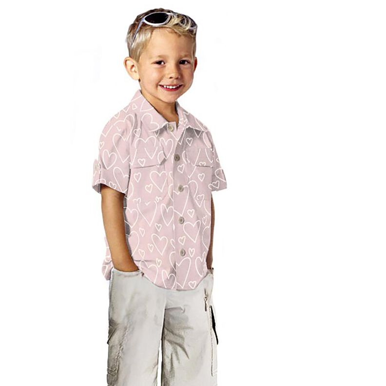 Bomullsflanell Herzen &ndash; rosa,  image number 5