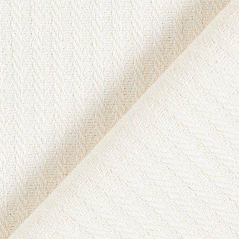 Dekorationstyg Jacquard diskreta ränder – yllevit,  image number 3