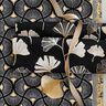 Dekorationstyg Jacquard Små solfjädrar – svart/guld,  thumbnail number 6