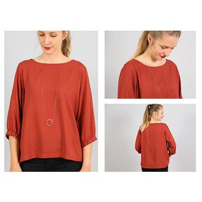 FRAU HOLLY - vid blus med rynkad ärmfåll, Studio Schnittreif | XS - XXL, 