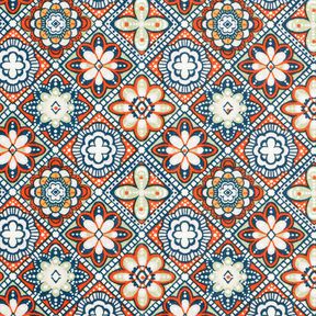 Behandlad bomull Konstnärliga plattor – terracotta/salvia, 