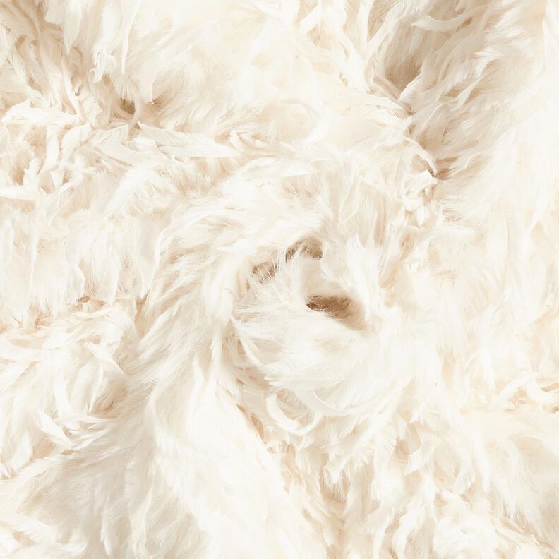 Fuskpäls Fjädrar enfärgat | Katia Fabrics – vit, image number 4