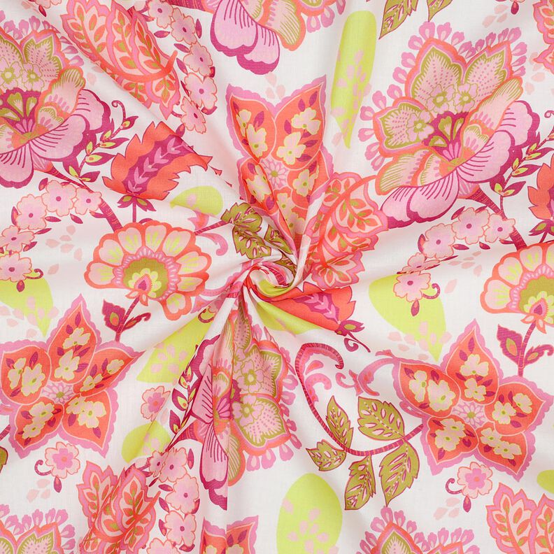 Bomullsvoile Stella | Nerida Hansen – vit/korall,  image number 3