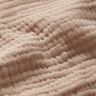 GOTS Bomullsmuslin i tre lager – mörkbeige,  thumbnail number 3