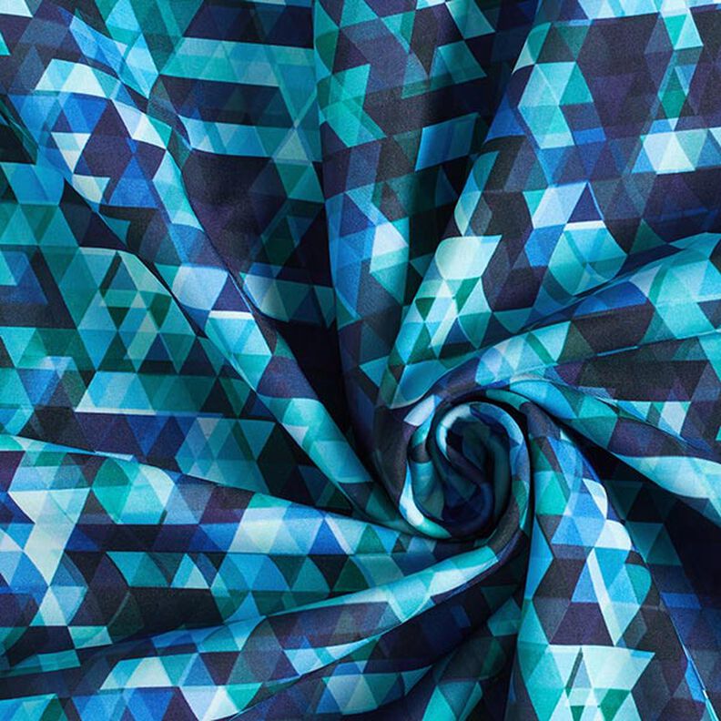 Softshell färgglada trianglar Digitaltryck – nattblå/turkos,  image number 4