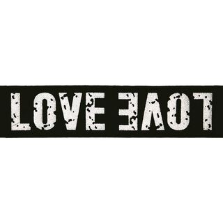 Elastiskt band LOVE [ Bredd: 40 mm ] – svart/silver, 