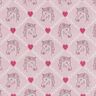 Bomullstyg Kretong hästar och hjärtan rosa – rosa,  thumbnail number 1