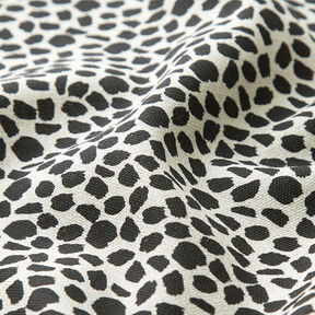 Dekorationstyg Halvpanama leopardmönster – svart/natur, 