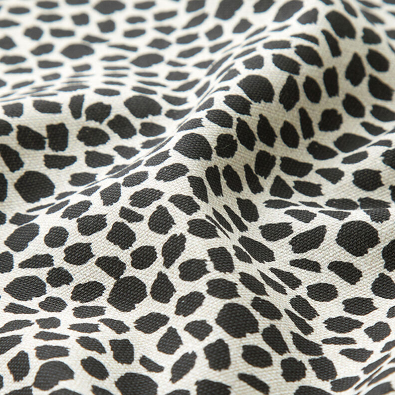 Dekorationstyg Halvpanama leopardmönster – svart/natur,  image number 2
