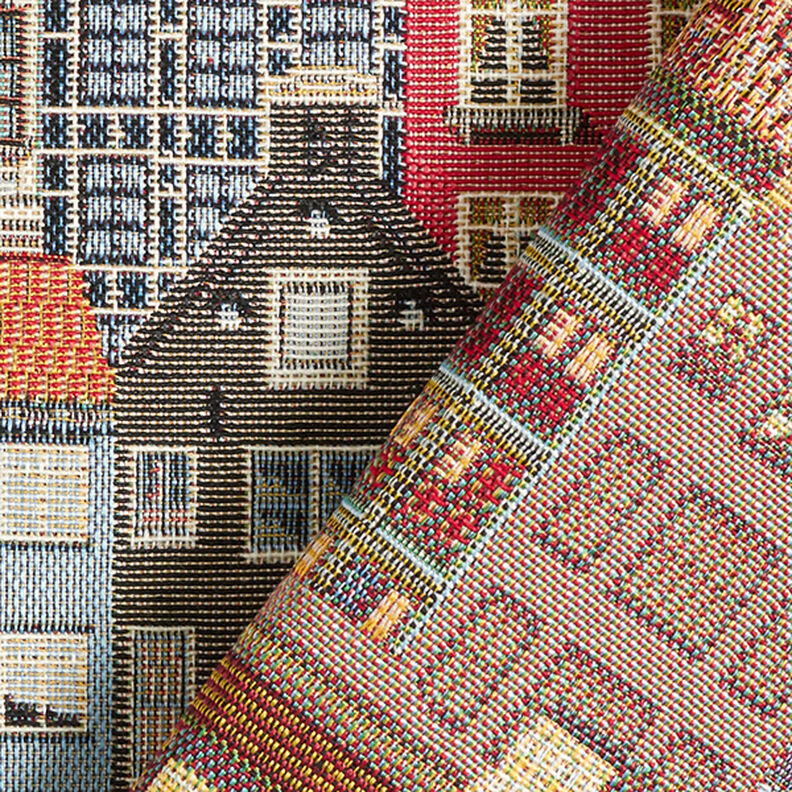 Dekorationstyg gobeläng hus – ljusbeige,  image number 4