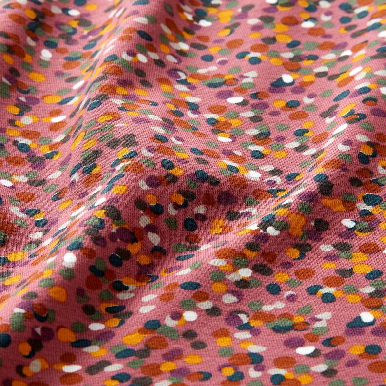 Bomullsjersey färgglad konfetti – bleklila/pinjegrön,  image number 2