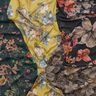 Chiffong plisserad blommålning – gul oliv,  thumbnail number 5